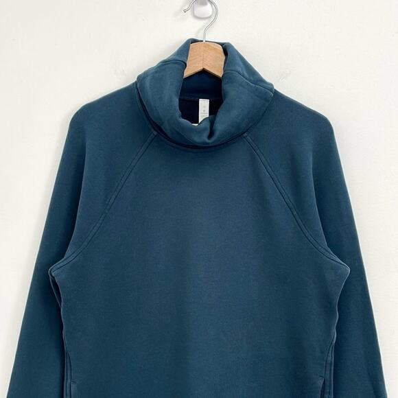 Lululemon To You Terry Sweatshirt Tunic Kangaroo Pocket in Submarine - Size 10 - Picture 4 of 12